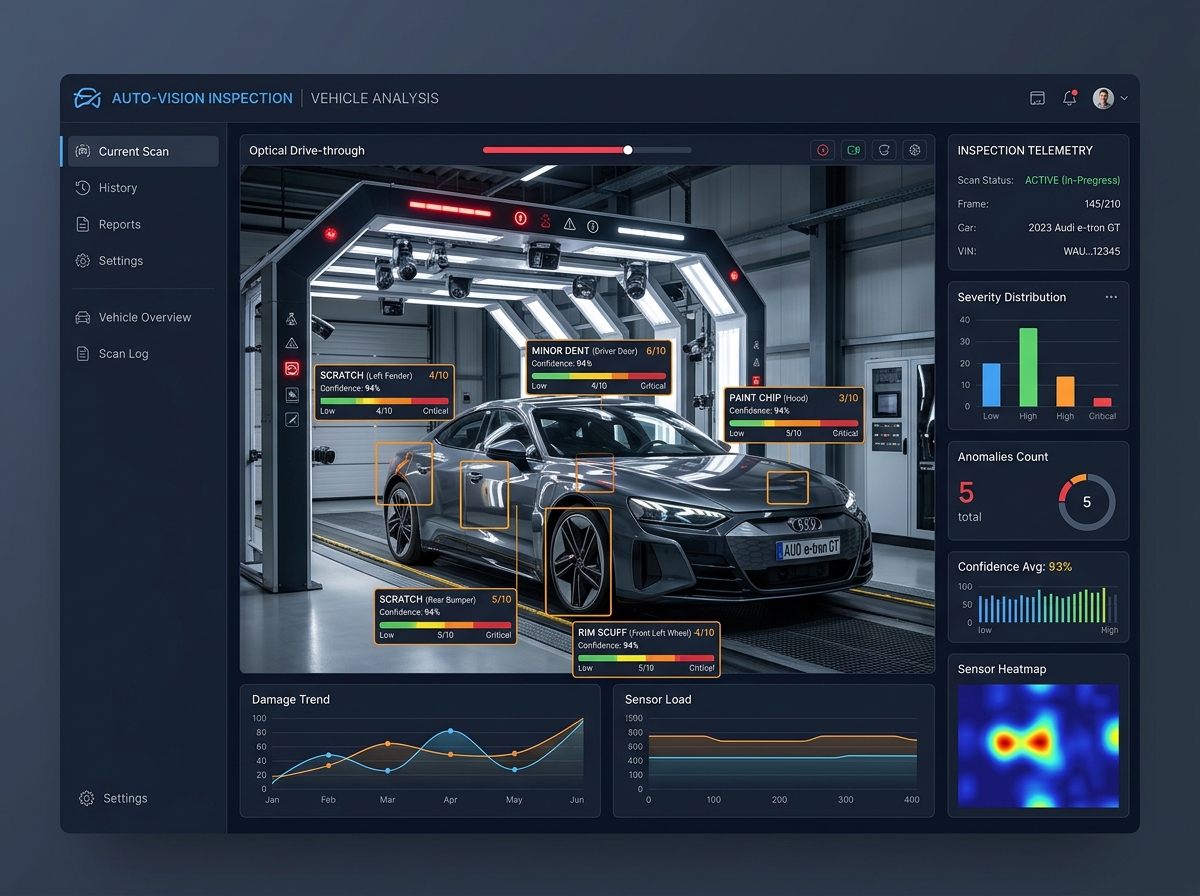 AutoVision Vehicle Inspection & Damage Detection Dashboard